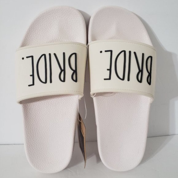 Bride Sandals Bride Slides Bride Flip Flops - Picture 2 of 7